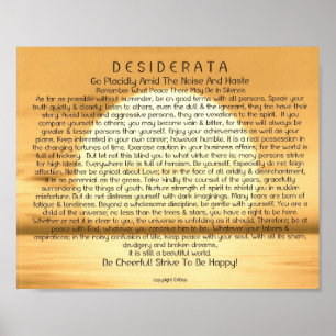 Poster 8x10 Desiderata Poem & autres tailles aussi!
