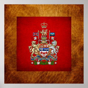 Poster [900] Armoiries du Canada [3D]