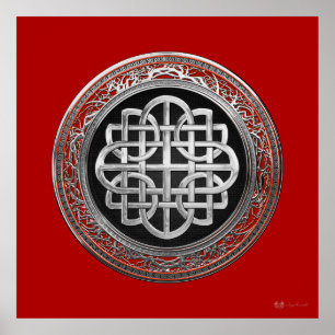 Poster [901] Croix du noeud d'argent celtique sacré