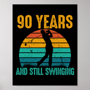 Poster 90 Ans Et Toujours En Train De Porter Funny Golf 9