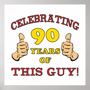 Poster 90e anniversaire Cadeau pour lui