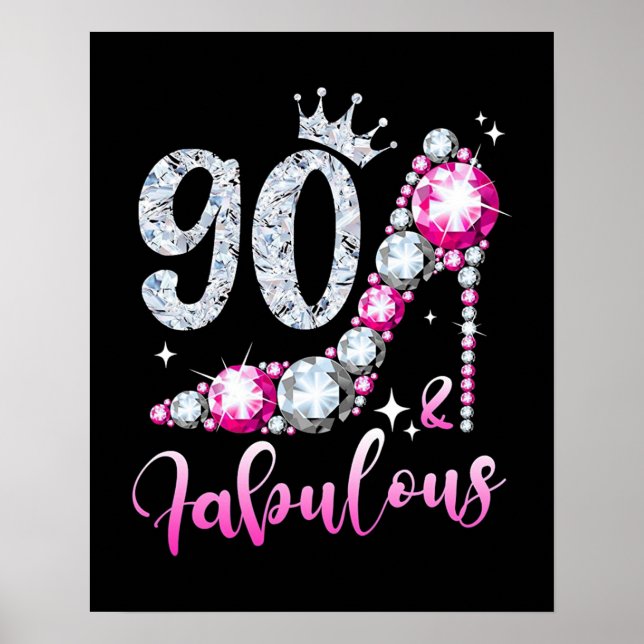 Poster 90e anniversaire Chaussures à talon élevé Diamant  (Devant)