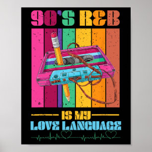 Poster 90's R&amp ; b Rnb Music Lover For Men Women Girl
