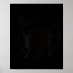 Poster 90s Y2k Drôle Effrayant Tomcat Chat Est Peur Sous 