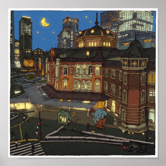 Poster 98:Gare de Tokyo/Marunochi (Devant)