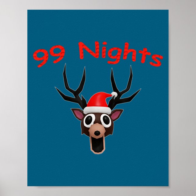 Poster 99 Nights Christmas Deer Gamer Fan Merch  (Devant)