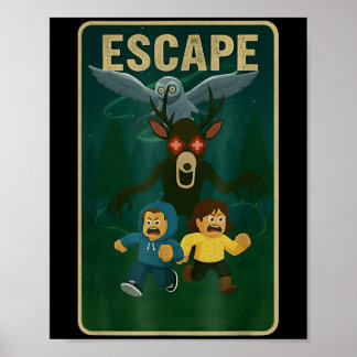 Poster 99 Nights Halloween Gamer Deer In The Forest Funny