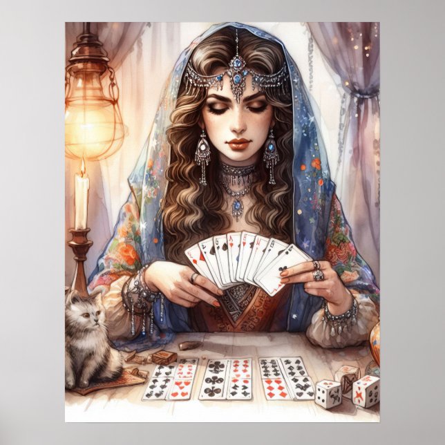 Poster *~* A100 9 Psychique Boho Gypsy Femme (Devant)