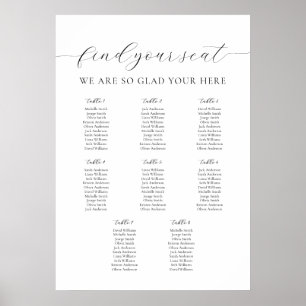 Poster A1 Nos personnes préférées Sièges Graphique 8 Tabl