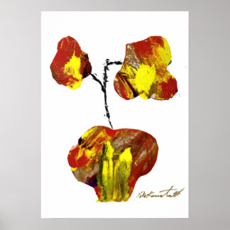 Poster A2 ポ ♥ タ * 花 版 画 * Flower imagé