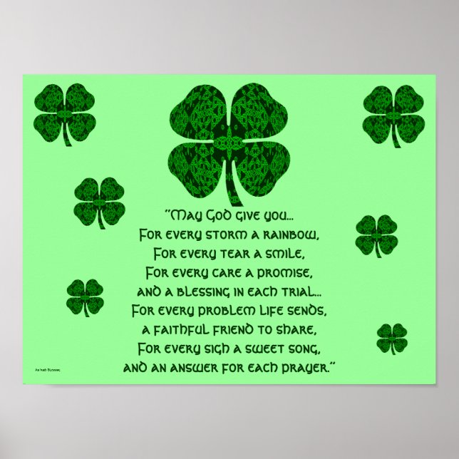 Poster A30 Kaleidoscopic Celtic - Irish Blessing 5 (Devant)