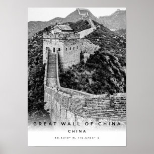 Poster A3 Coordination De La Grande Muraille De Chine