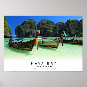 Poster A3 Maya Bay   Maya Beach   Ko Phi Phi   Thaïlande