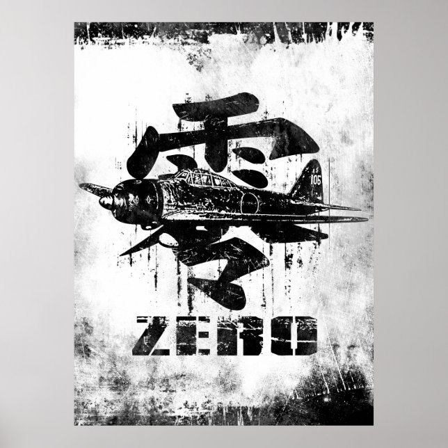 Poster A6M zéro (Devant)