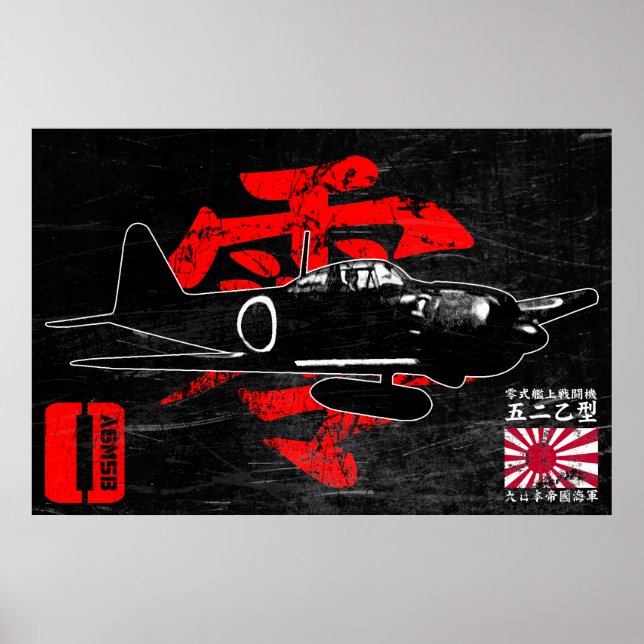 Poster A6M zéro (Devant)