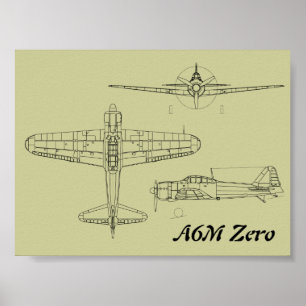 Poster A6M zéro
