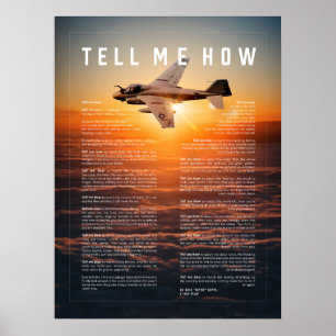 Poster A-6 Intruder avec Dites-moi Comment ode de vol