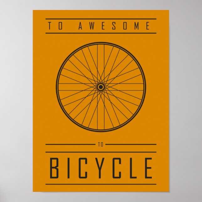 Poster À Awesome, À Vélo (Devant)