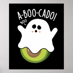 Poster A-boo-cado Amusant Avocado Pun Dark BG