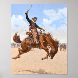 Poster A Buck Jumper 1893 - Frederic Remington