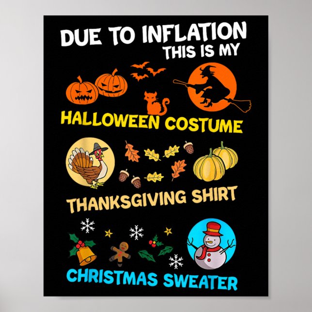 Poster A Cause De L'Inflation C'Est Mon Costume D'Hallowe (Devant)