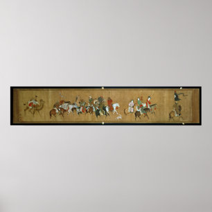 Poster A convoy of Mongols, Chinese, 14th century