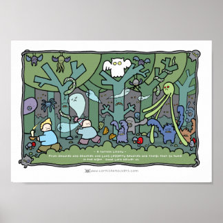 Poster A Cornish Litany A4 Print - Haunted Woods