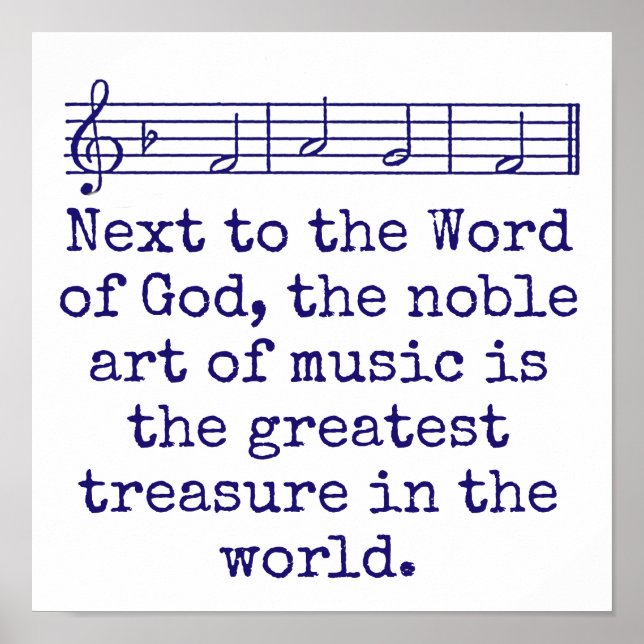 Poster À Côté De La Parole De Dieu - Citation Musique (Devant)