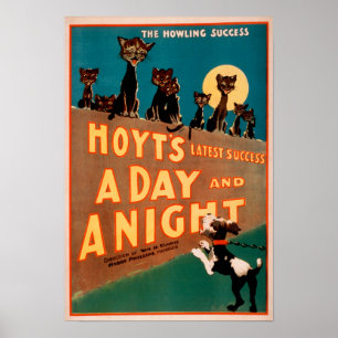 Poster "A Day and a Night" Chats et Chiens Musique