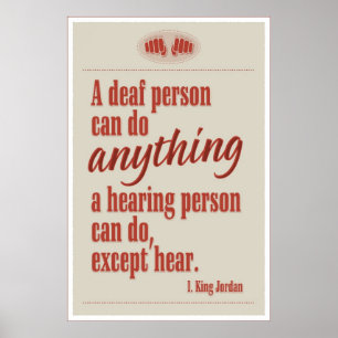 Poster A deaf person can do anything…