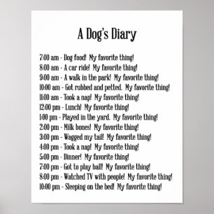 Poster A Dog's Diary print