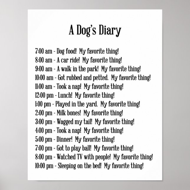 Poster A Dog's Diary print (Devant)