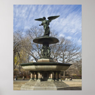 Poster A dry winter Bethesda Fountain in Central Park