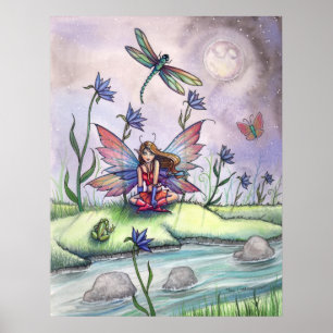 Poster À Dusk Fairy Dragonfly Froster Imprimer