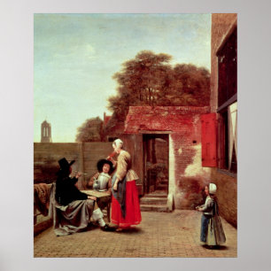 Poster A Dutch Courtyard, c.1658-60