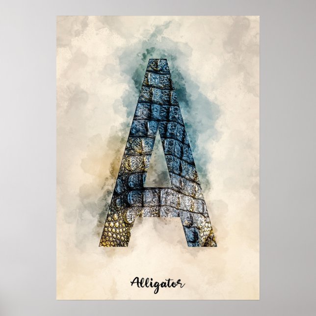 Poster A est pour Alligator (Devant)