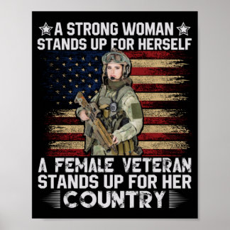 Poster a female stand up her country
