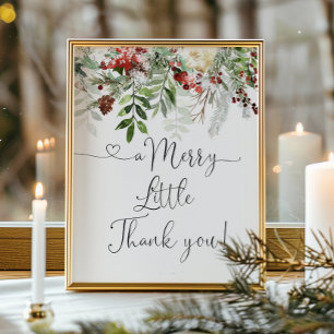 Poster À feuillage persistant A Joyeux Petit merci Favori