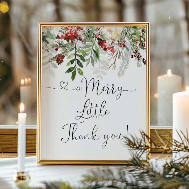 Poster À feuillage persistant A Joyeux Petit merci Favori (Créateur téléchargé)