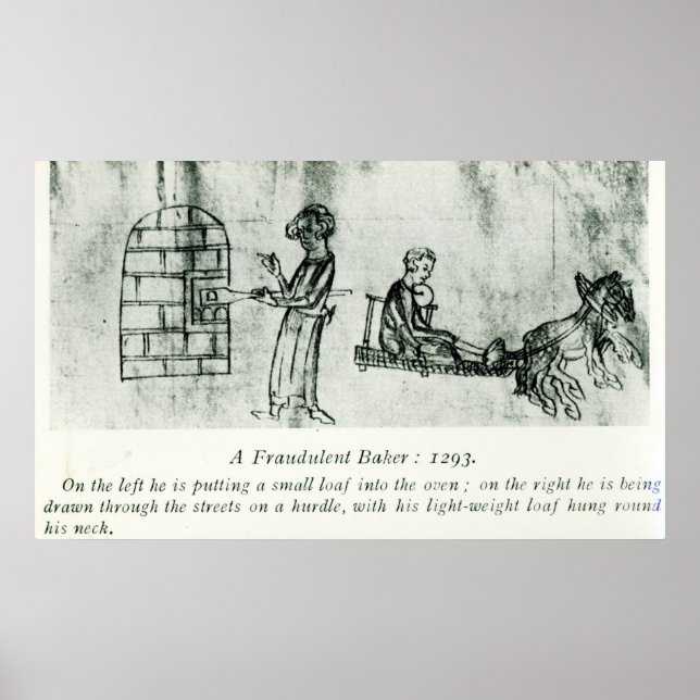 Poster A Fraudulent Baker, 1293 (Devant)