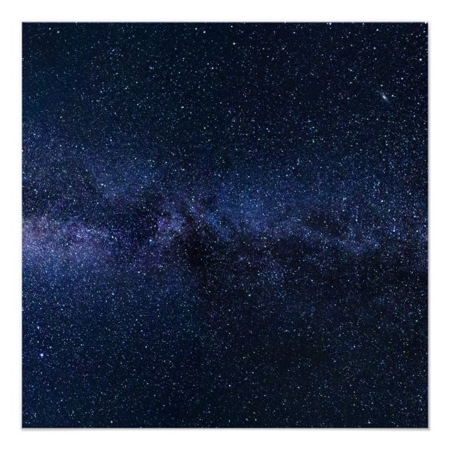 Poster A galaxy of stars in the night sky (Devant)