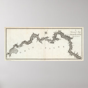 Poster A General Map of the River Ohio, Plate the third