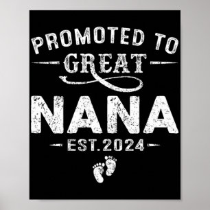 Poster À Great Nana 2024 Fête des mères première maman