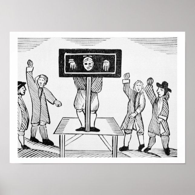 Poster A Guilty Man in the Village Pillory (Devant)