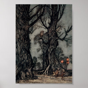 Poster "A Halloween Hunt" illustration 5 x 7 sur toile
