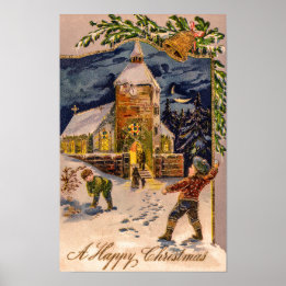 Poster A Happy Christmas Vintage