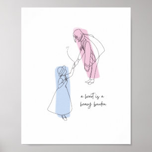 Poster a heart is a heavy burden minimal design