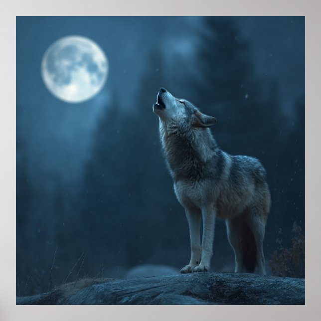 Poster A Howling Wolf (Devant)