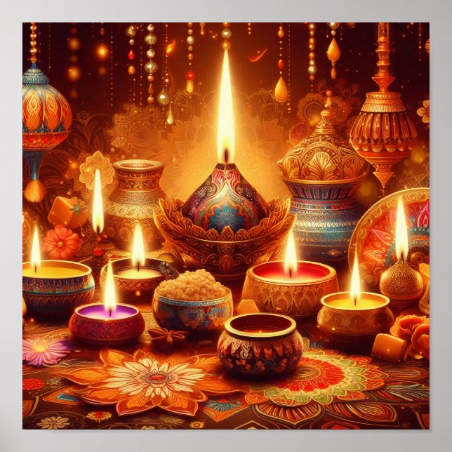 Poster A.I. Dewali Bougies (Devant)