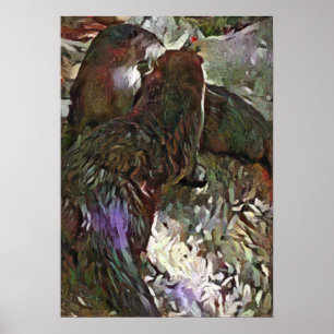 Poster A.I. Otters jouant de la fantaisie